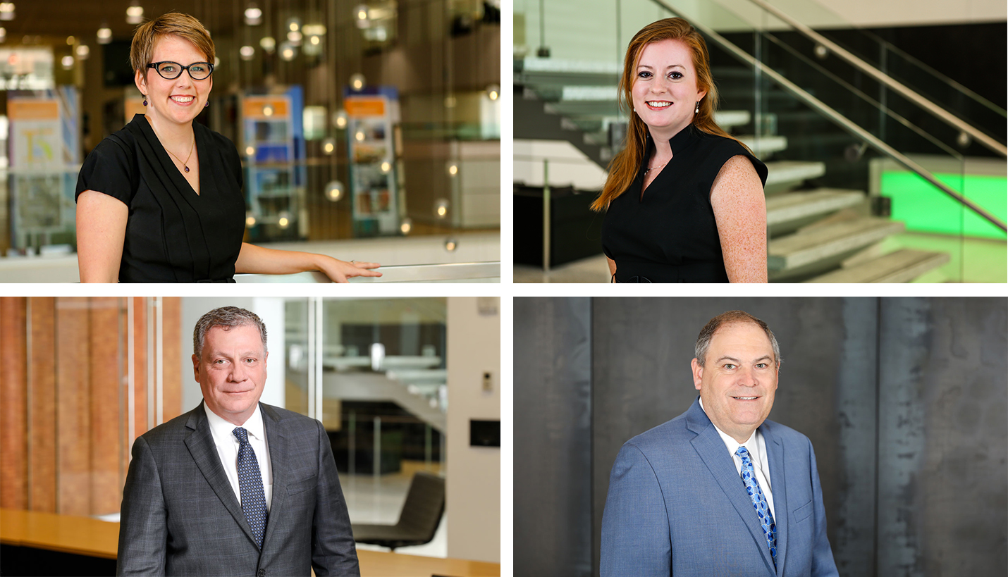 (Clockwise, L-R) Hilary Bales, Beth Carroll, Robert Doane and Mattia Flabiano are all ACHA-board certified architects. - Page