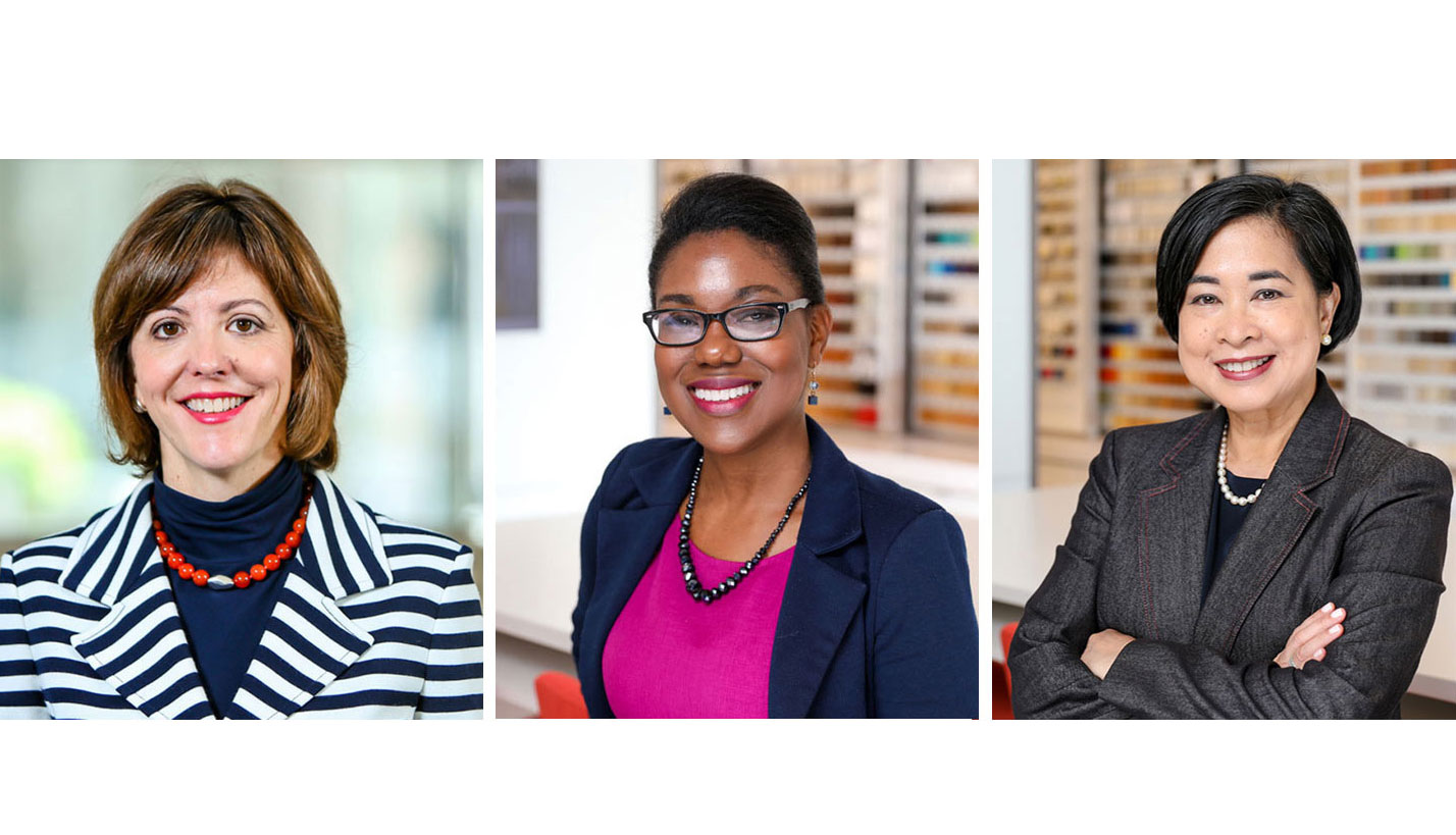 (L-R) Page Principal Wendy Heger; Page Senior Associate Micki Washington and Page Principal Marissa Yu shared their thoughts on the recent AIA Women in Architecture panel discussion. - 