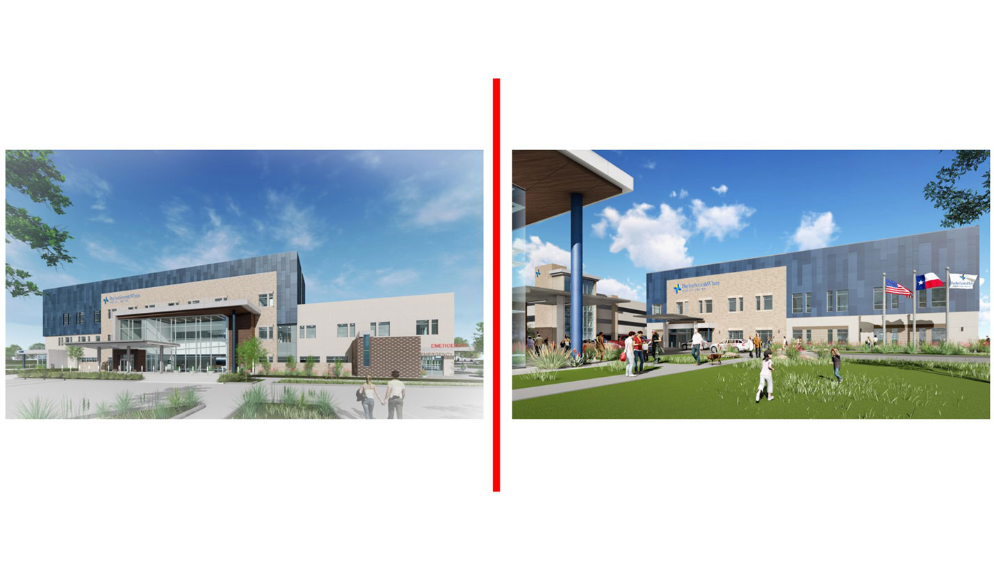 Renderings of Baylor Scott & White Buda and Austin medical center facilities based on prototype design. - Page