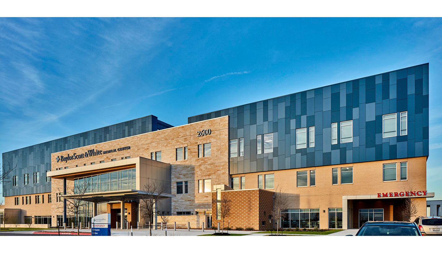 Completed Baylor Scott & White Medical Center at Pflugerville, TX - © Craig D. Blackmon, FAIA