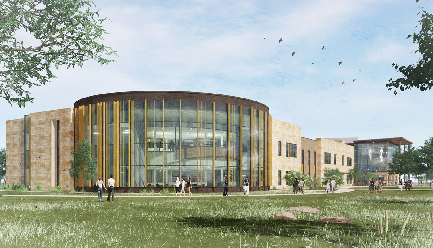Rendering of entrance at Collin College's new Wylie Campus - Page