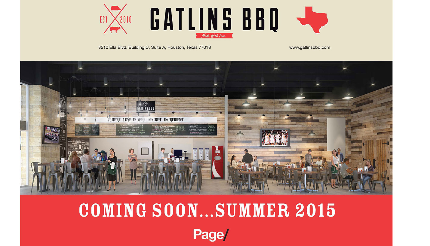Rendering for the renovation of Gatlin's BBQ, an award-winning restaurant. - Page