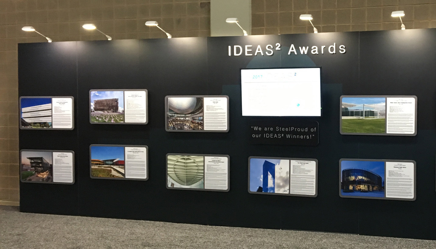 Display of winning awards at  American Institute of Steel Construction “NASCC: The Steel Conference” - Page