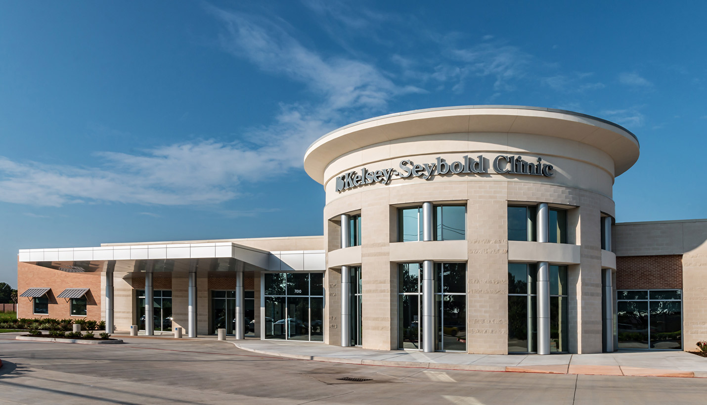 The exterior of the newly-opened Kelsey-Seybold multispecialty healthcare center in Sienna Plantation. - Kelsey-Seybold