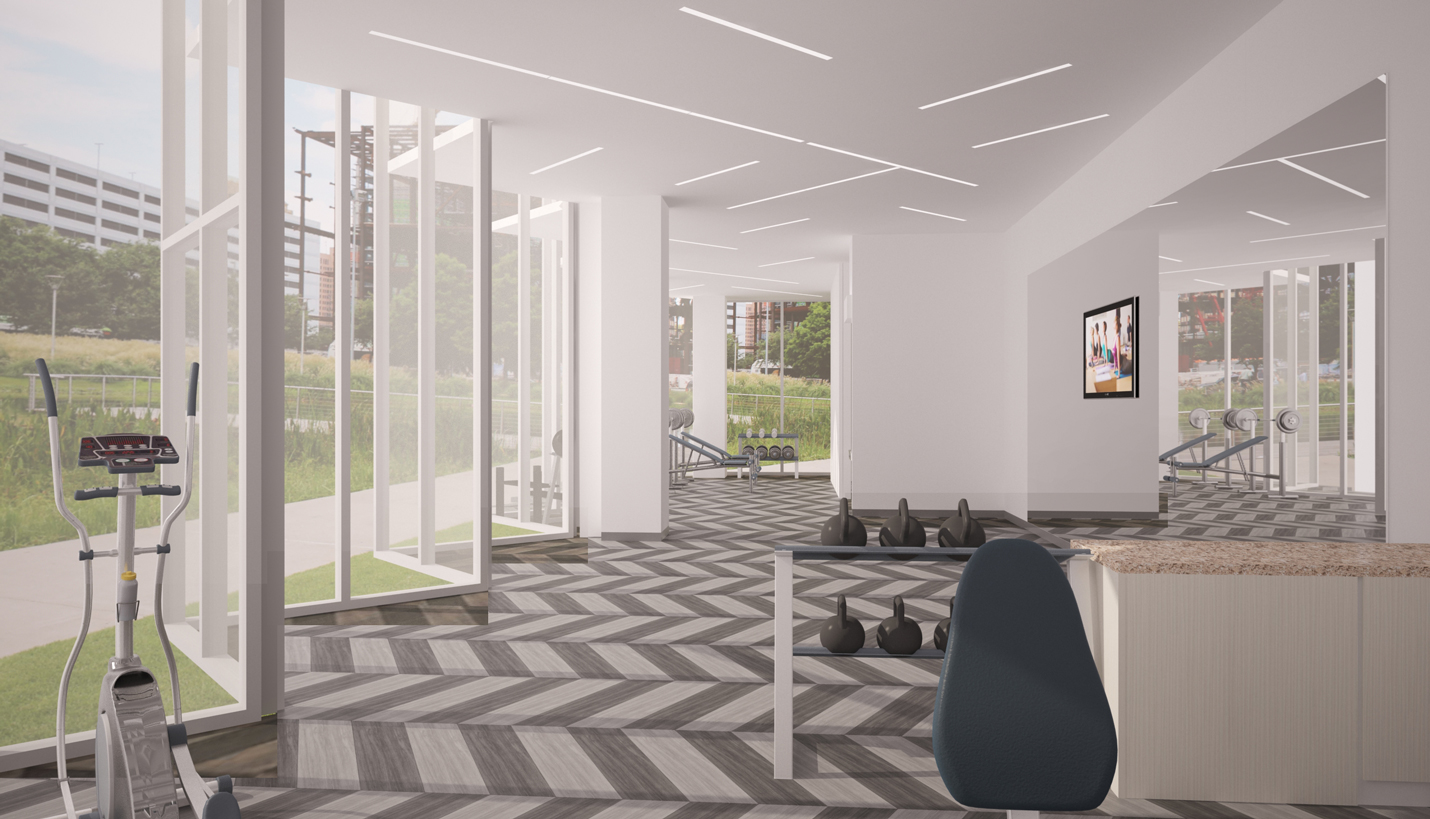 Rendering of Fitness Center for 2350 North Belt Tower - 