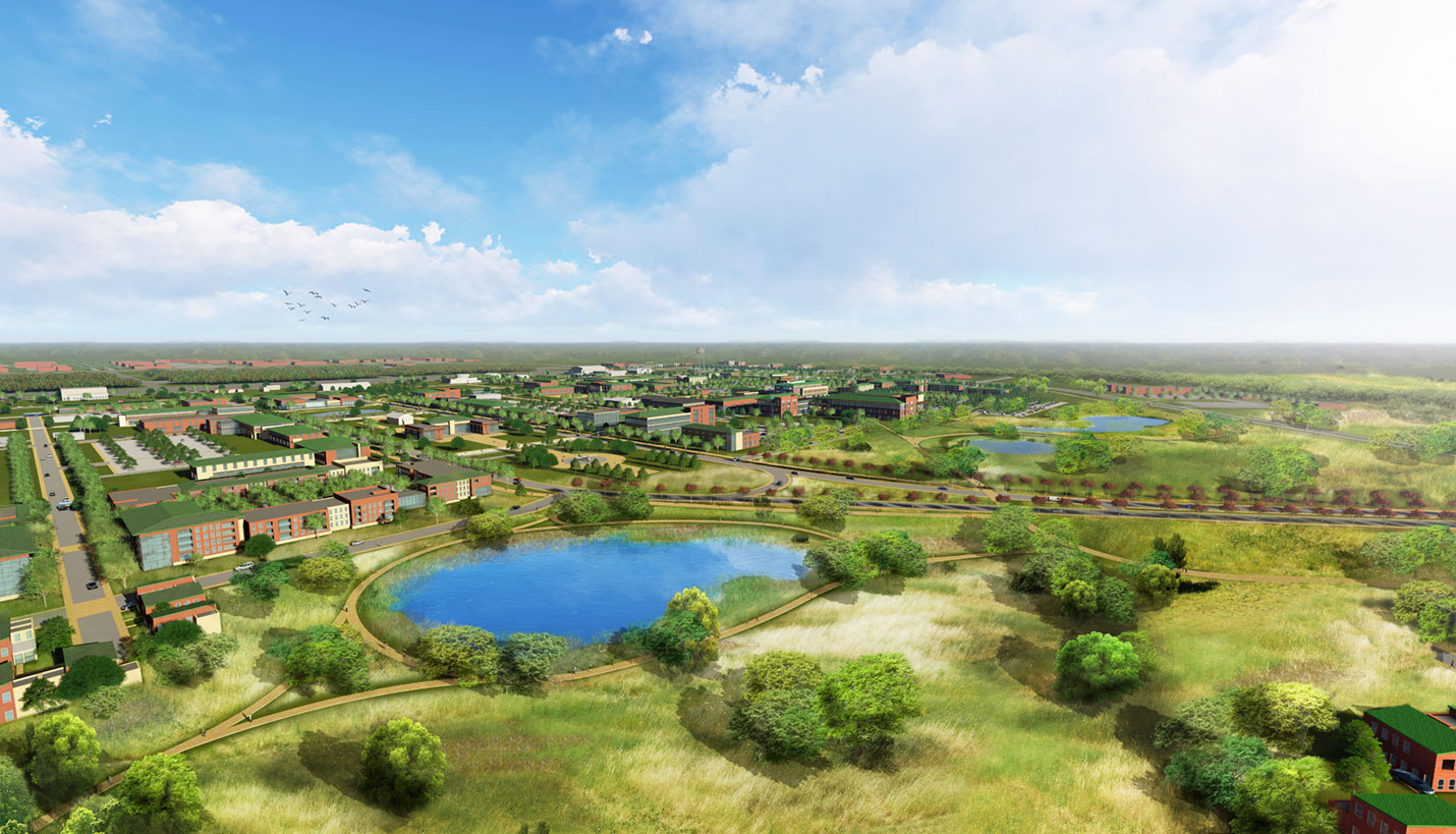 Rendering of an aerial view of the Texas A&M University RELLIS Campus - Page