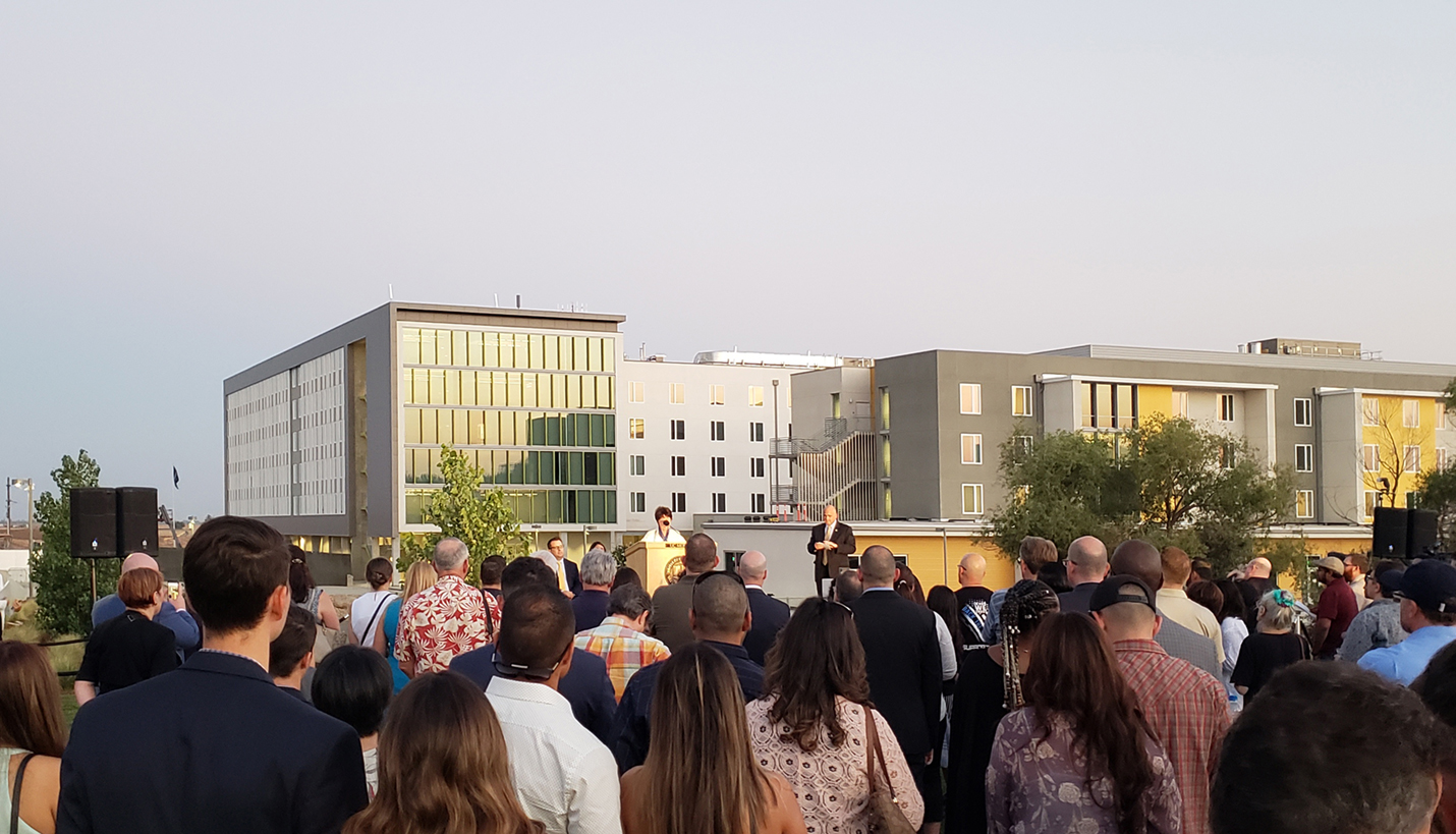 Students and other stakeholders turned out for the official opening of Phase 1 in UC Merced's expansion. - Page