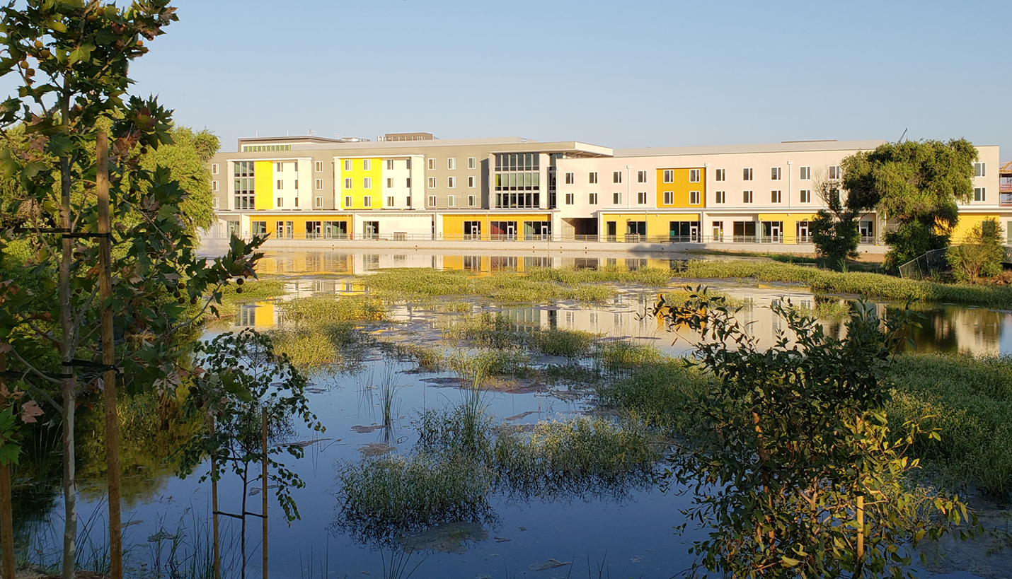 One of Page's two student residence halls was part of the grand opening for Phase 1 of UC Merced's expansion. - Page