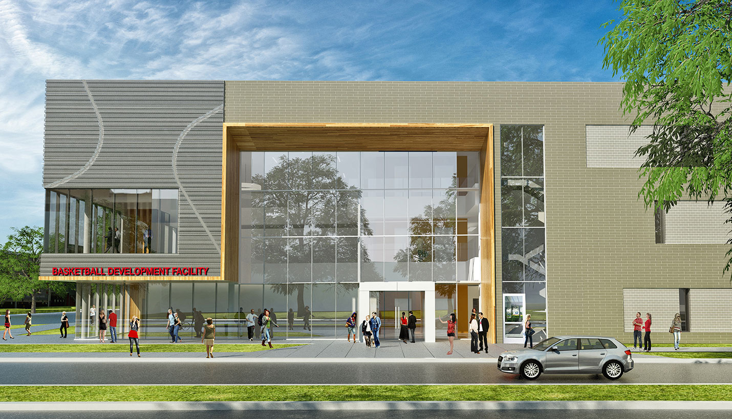 Rendering of the University of Houston basketball facility. - Page