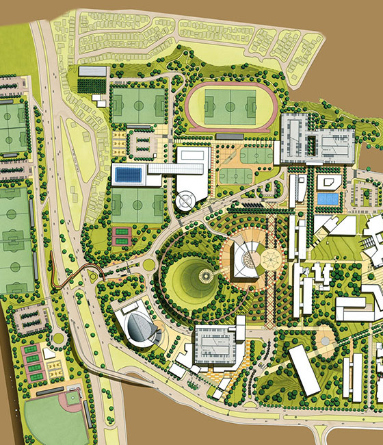 Universidad de Monterrey Master Plan as planned by Page